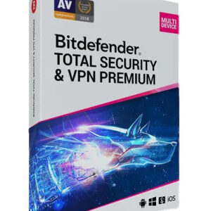 Bitdefender Total Security + VPN – 1-Year / 5 Devices – USA/Canada