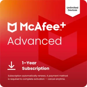 McAfee - McAfee+ Advanced (Unlimited Devices) with Scam Protection
